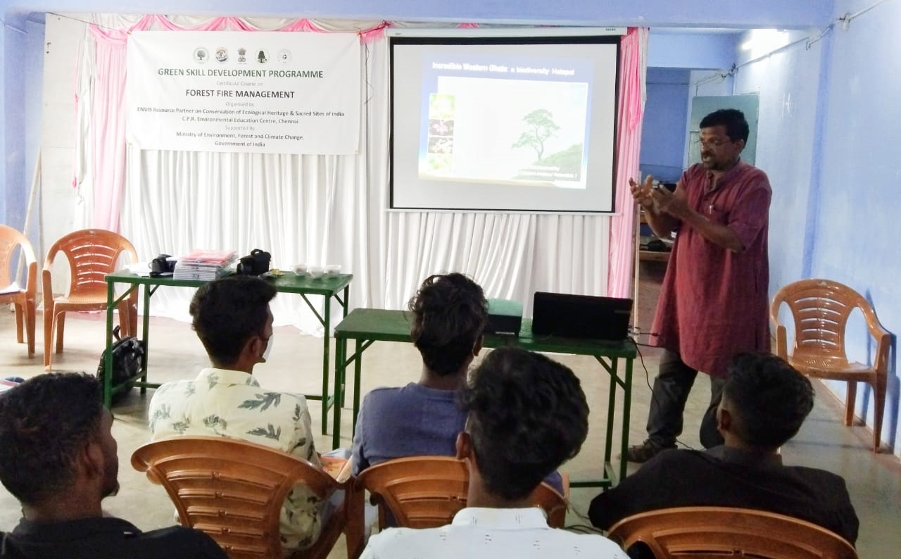Lecture on Forest fire was delivered by Mr. Manu Krishnamurthy, Mysore Amateur Naturalists